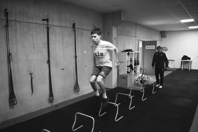 Plyometric hurdle drill